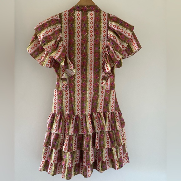NWOT Sandro Retro Multi Tiered Mini Dress - Picture 9 of 10